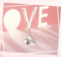 Thumbnail for Valentine's Day Paper Planes Shaped Necklace - view 4
