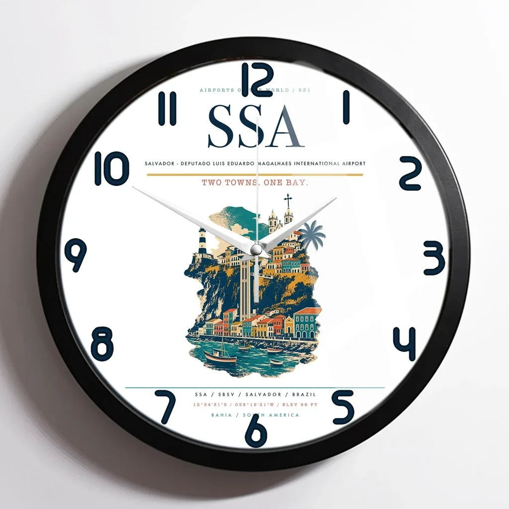 Salvador - Deputado Luis Eduardo Magalhaes International Airport SSA Wall-Clock Framed - White