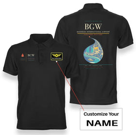 Baghdad International Airport (BGW) Premium Polo T-Shirts