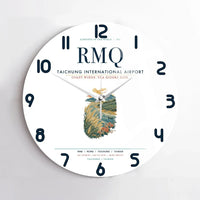 Thumbnail for Taichung International Airport (RMQ) design on white no frame wall clock