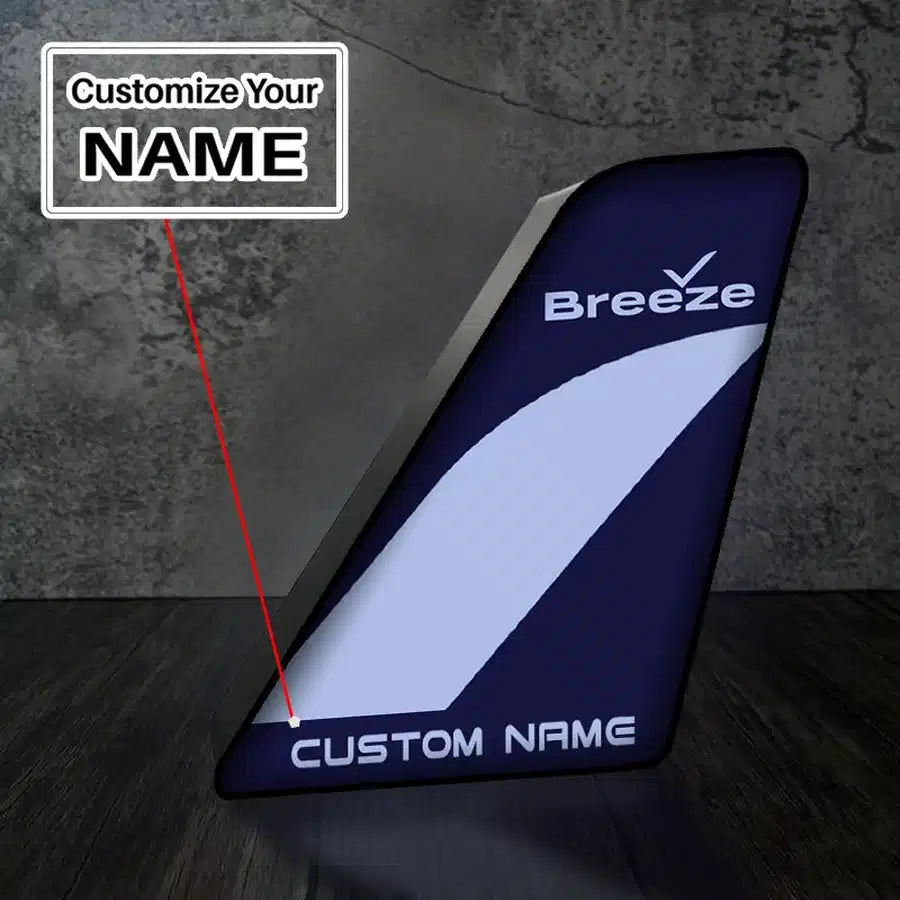 Customisable Breeze Airways Airlines 3D Lamp - view 2
