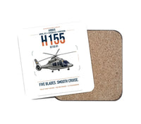 Thumbnail for Airbus H155 EC155 B1 design on white 1 piece coaster
