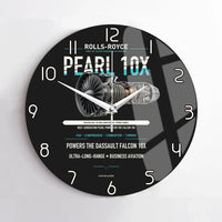 Thumbnail for PEARL 10X design on black no frame wall clock