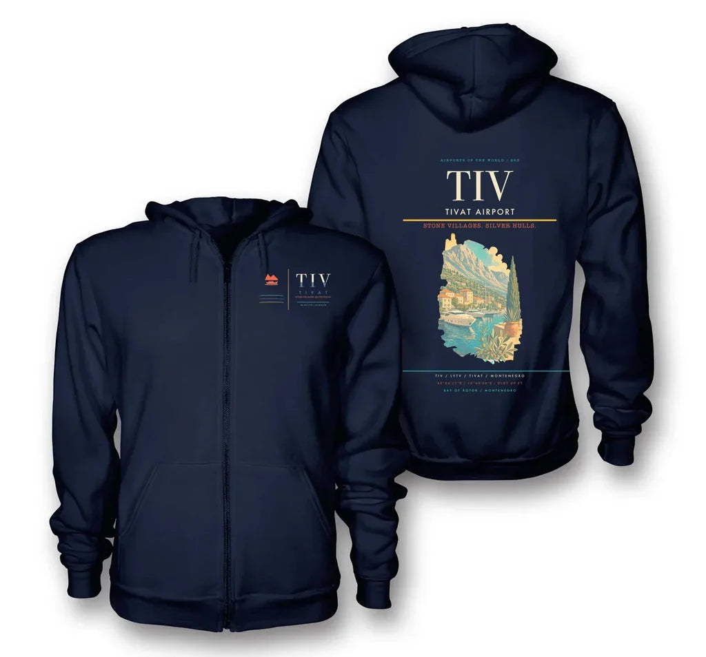 Tivat Airport TIV Navy Blue