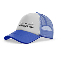 Thumbnail for The Airbus A220 trucker cap - blue