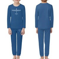 Thumbnail for Propeller Shape Aviation Alphabet children pajamas - Blue