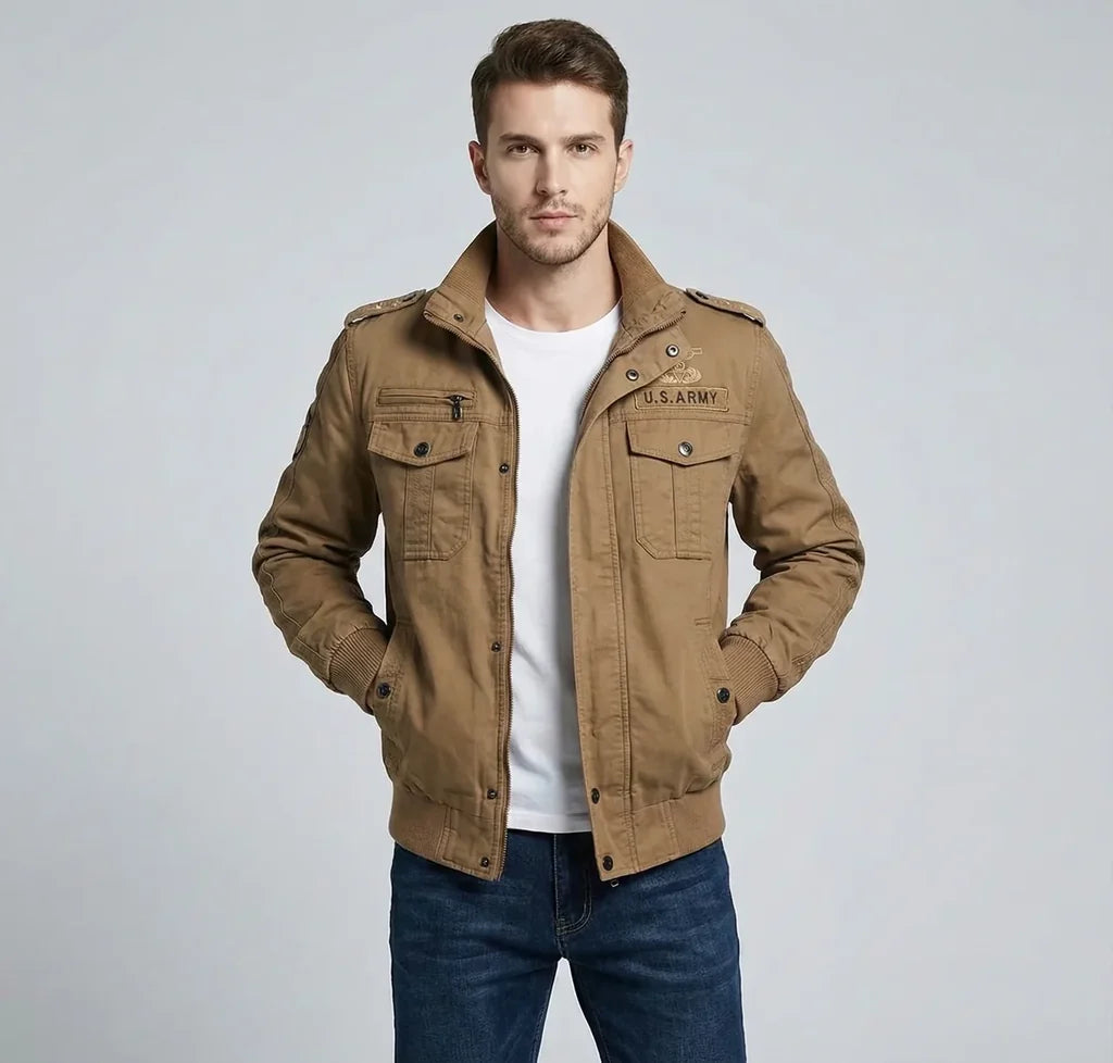 Military PILOT Cotton Bomber Bomber Jacket - view 3