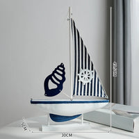 Thumbnail for Beige Dark blue Nautical Wooden Model - view 2