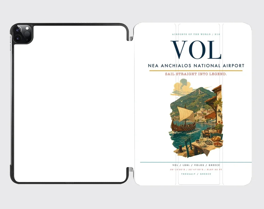 Nea Anchialos National Airport (VOL) design on white ipad tablet case