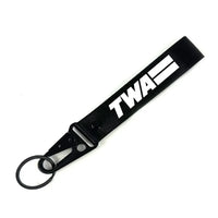 Thumbnail for Trans World Airlines (TWA) Hawk-shaped key chain, Black + NO NAME