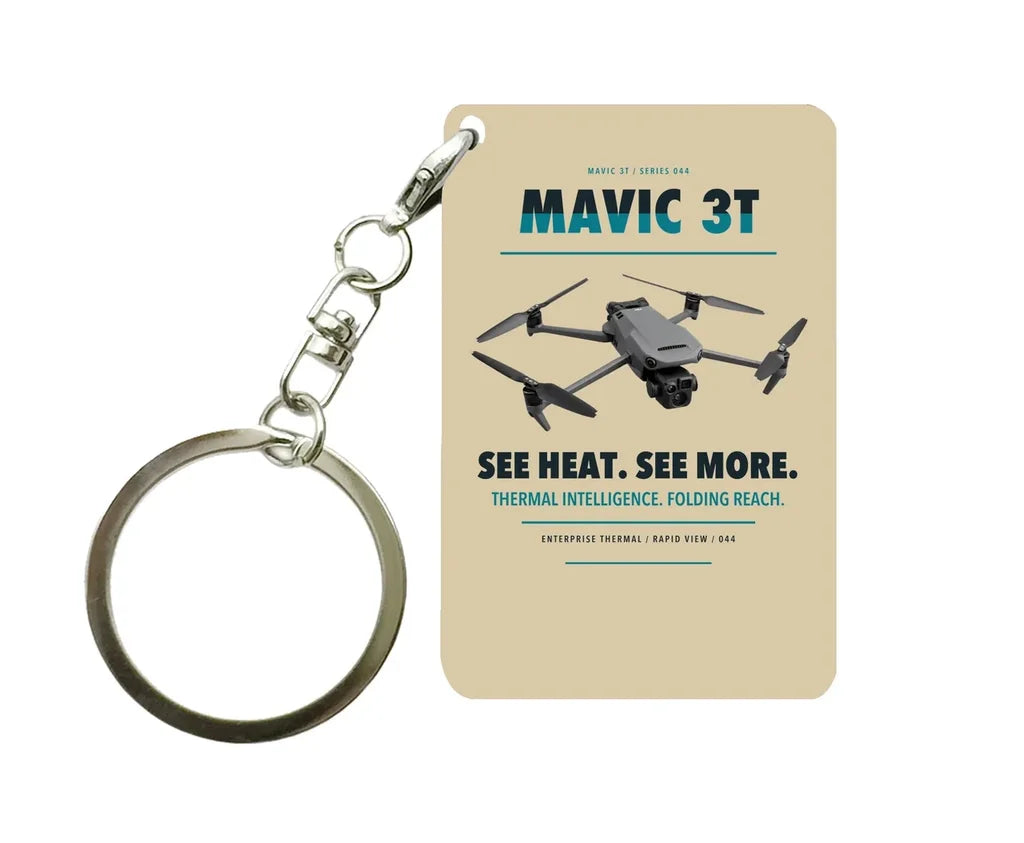 DJI Mavic 3 Thermal Key Chain design on beige key chain