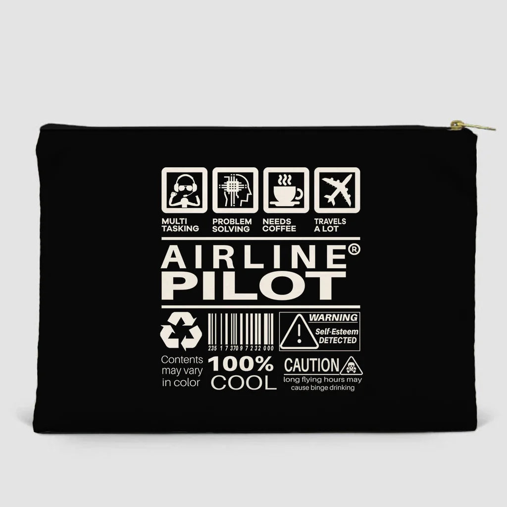 Airline Pilot Label Zipper Pouch - view 2