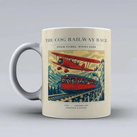 Thumbnail for VINTAGE G4347 - The Cog Railway Race - Ceramic Mug design on beige