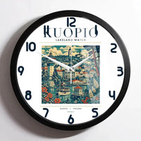 Thumbnail for KUOPIO - Poster - Wall Clock Framed - White