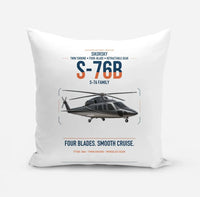 Thumbnail for Sikorsky S-76B design on white pillow