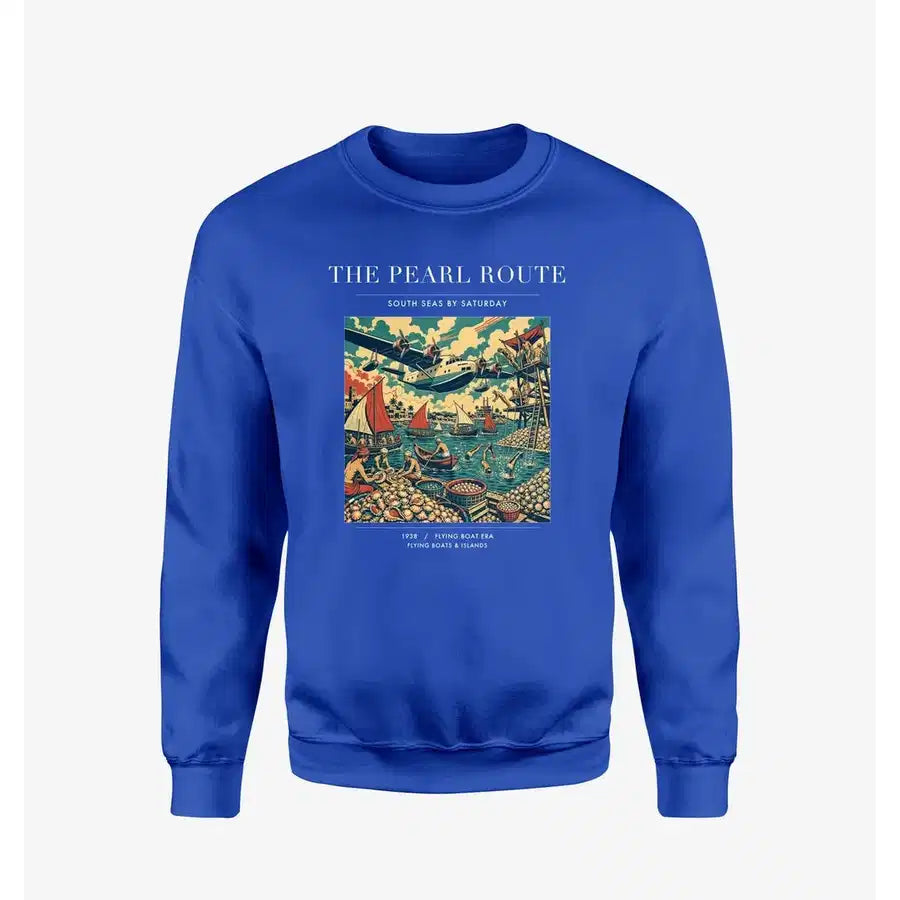 VINTAGE G4072 - The Pearl Route - Designed Sweatshirts design on blue