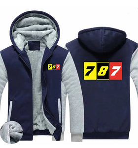 Flat Colourful 787 Zipped Sweatshirts