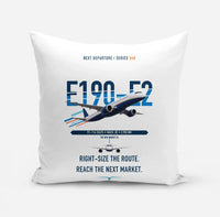Thumbnail for Embraer E190-E2 design on white pillow
