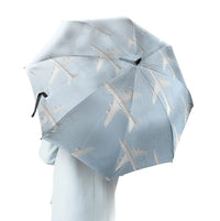 Thumbnail for White Seamless Airplanes & Shadows Umbrella - view 2