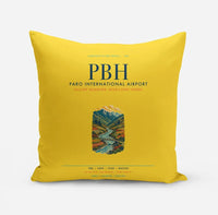 Thumbnail for Paro International Airport (PBH) design on yellow pillow