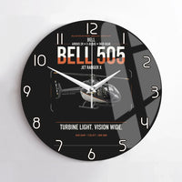 Thumbnail for Bell 505 Jet Ranger X design on black no frame wall clock