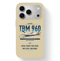 Thumbnail for Daher TBM 960 design on beige magsafe iphone case, for iPhone 17 Pro