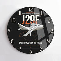 Thumbnail for Saab J 29F Tunnan design on black no frame wall clock
