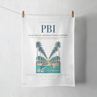 Thumbnail for Palm Beach International Airport (PBI) design on white towel