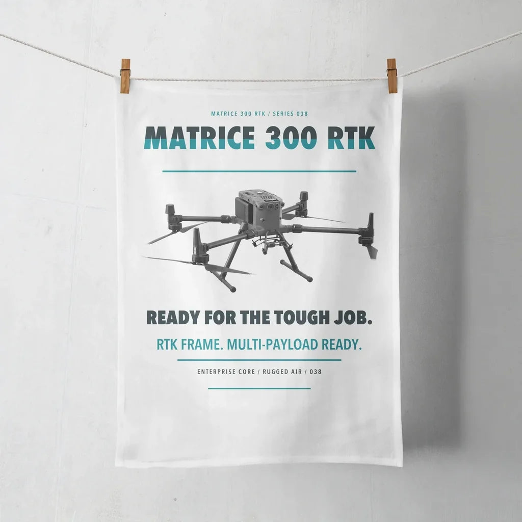 DJI Matrice 300 RTK design on white towel