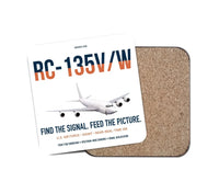 Thumbnail for RC-135V W Rivet Joint design on white 1 piece coaster