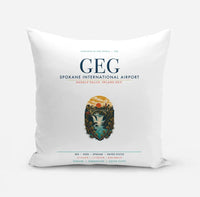 Thumbnail for Spokane International Airport (GEG) design on white pillow