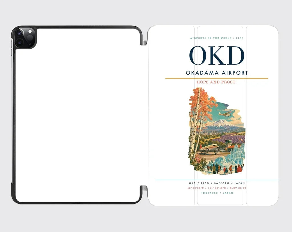 Okadama Airport (OKD) design on white ipad tablet case