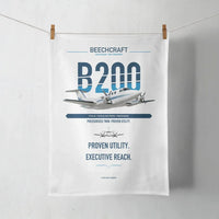 Thumbnail for Beechcraft King Air B200 design on white towel