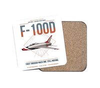 Thumbnail for F-100D Super Sabre design on white 1 piece coaster