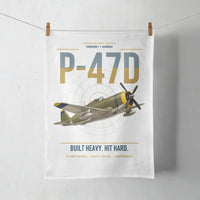 Thumbnail for P-47D Thunderbolt Razorback design on white towel