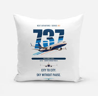 Thumbnail for Boeing 737 MAX 8 design on white pillow