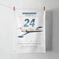 Thumbnail for Bombardier Learjet 24 design on white towel