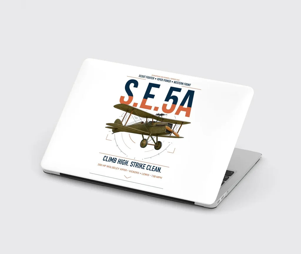 Royal Aircraft Factory S.E.5a design on white MacBook case