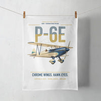 Thumbnail for Curtiss P-6E Hawk design on white towel