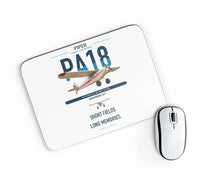 Thumbnail for Piper PA-18 Super Cub design on white rectangle mouse pad