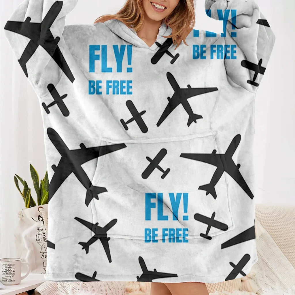 Fly Be Free White Hoodie - view 2