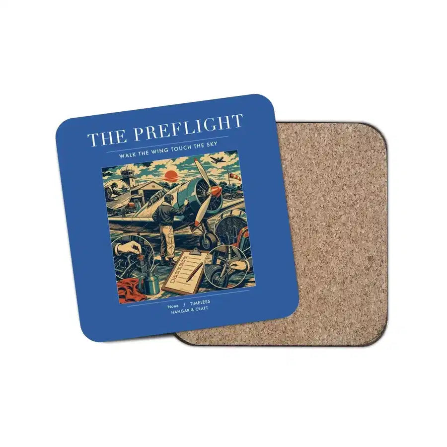The Preflight - Designed Coasters design on blue 1-piece