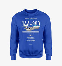 Thumbnail for BAe 146-300 design on blue sweatshirt