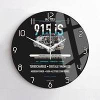 Thumbnail for 915 iS design on black no frame wall clock