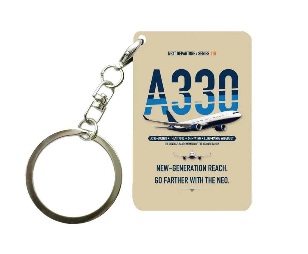 Airbus A330-800neo Key Chain design on beige key chain