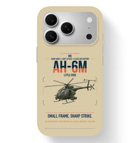 Thumbnail for MD AH-6M Little Bird design on beige magsafe iphone case, for iPhone 17 Pro