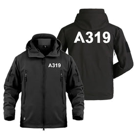 Airbus A319 Flat Text Military Jackets (Customizable)