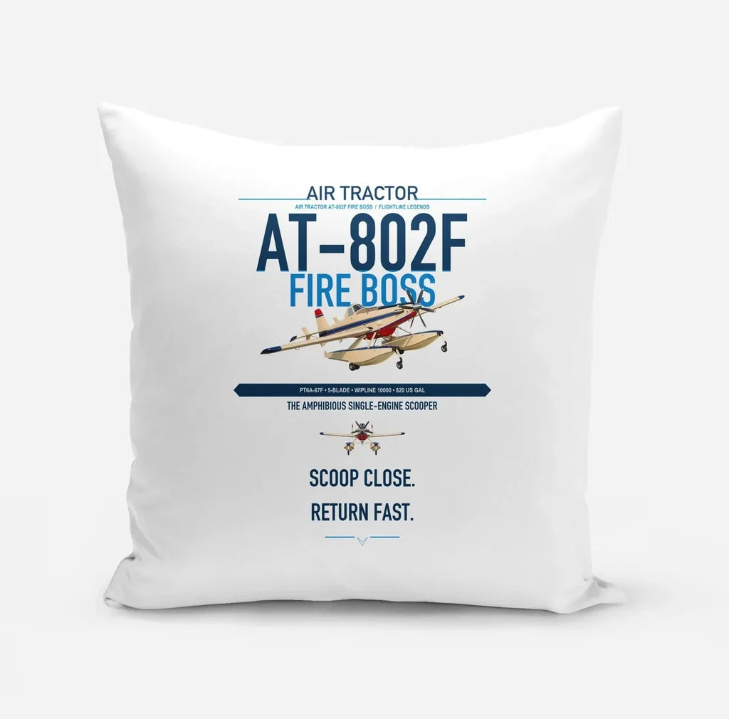 Air Tractor AT-802F Fire Boss design on white pillow