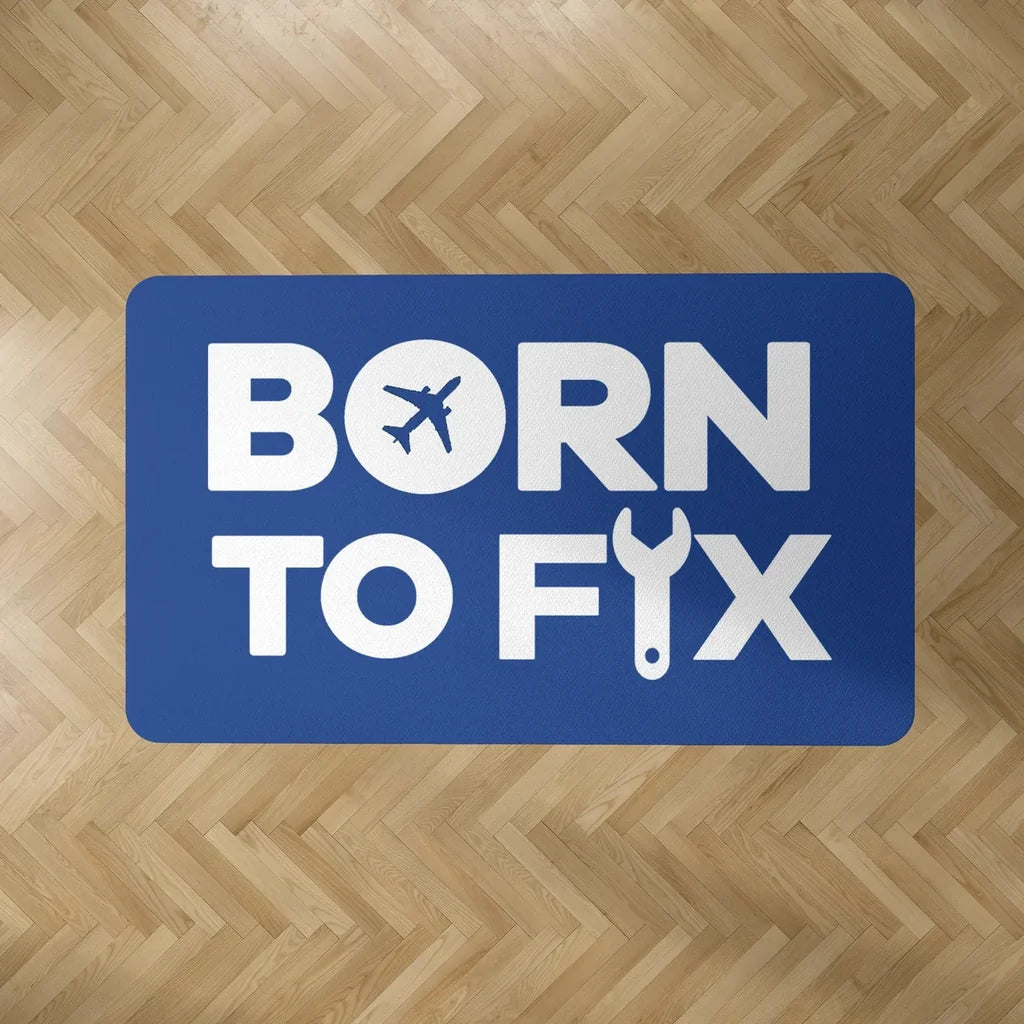 Born To Fix Airplanes Floor Mat - view 2