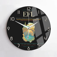 Thumbnail for Kefalonia International Airport (EFL) design on black no frame wall clock